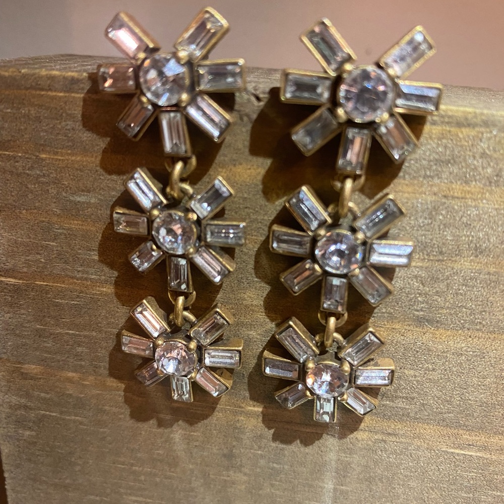 J. Crew Starburst Drop Earrings